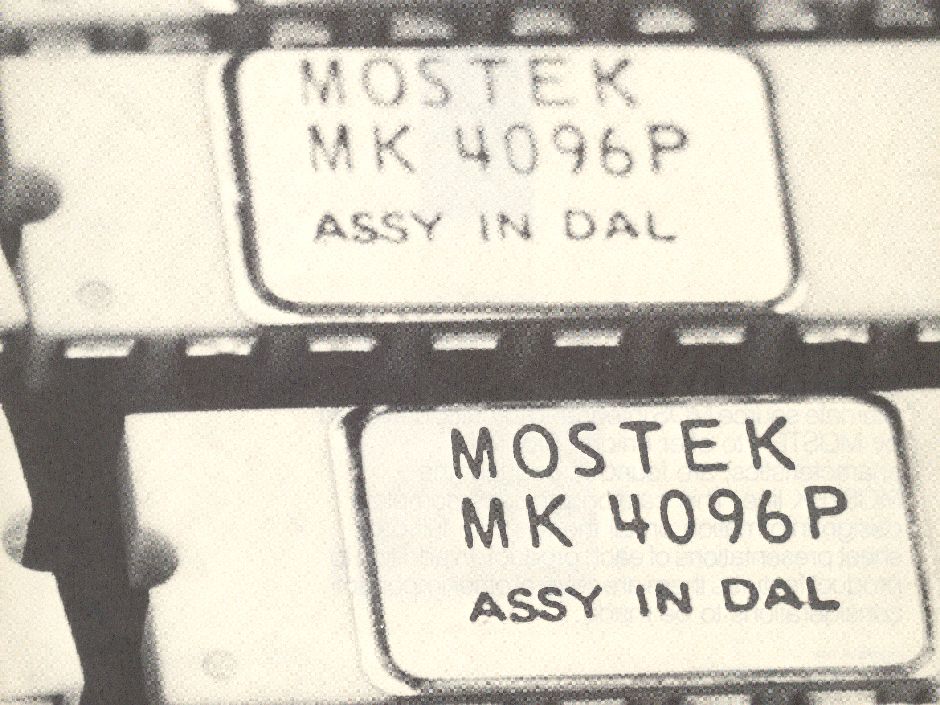 Картинки по запросу Mostek MK4096 4-Kilobit DRAM