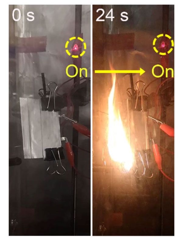 A Lithium-Ion Battery That Works Even When It’s on Fire