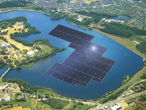 "Floating solar arrays"