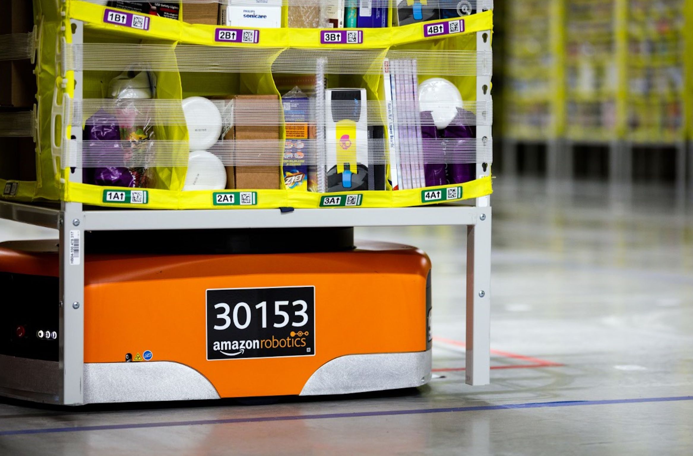 amazon robot in warehouse