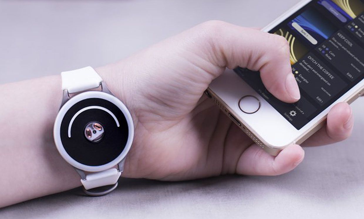 The Doppel device on a wrist.