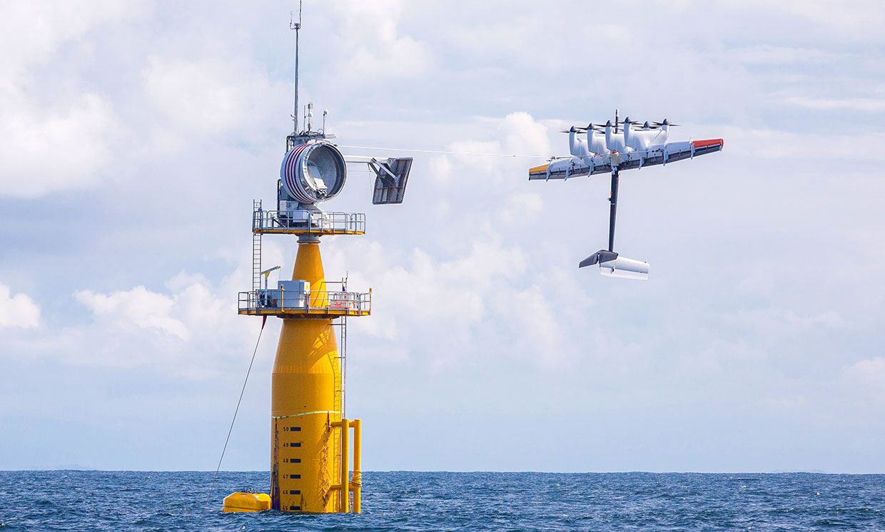 Makani M600 is a giant kite that generates Power