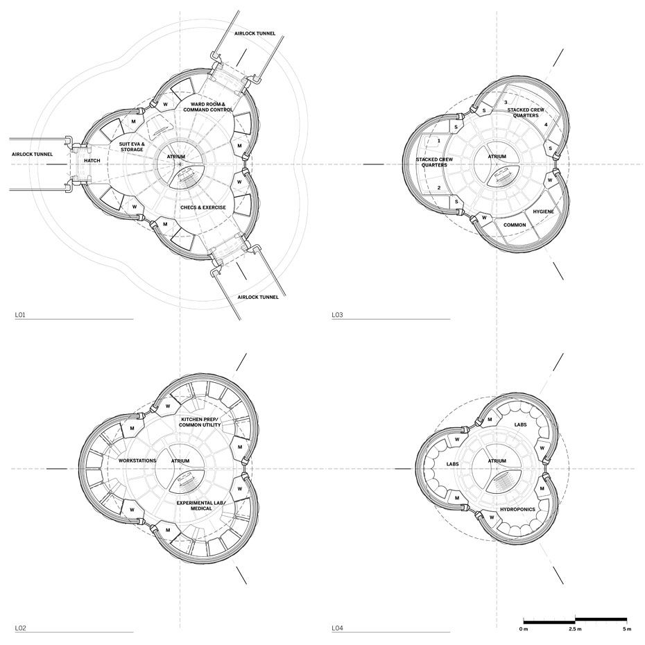 Blueprints of the Vertical Configuration Habitat Plans