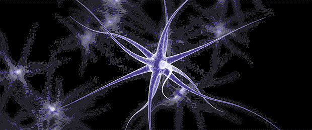 Illustration conceptualizing a neuron firing