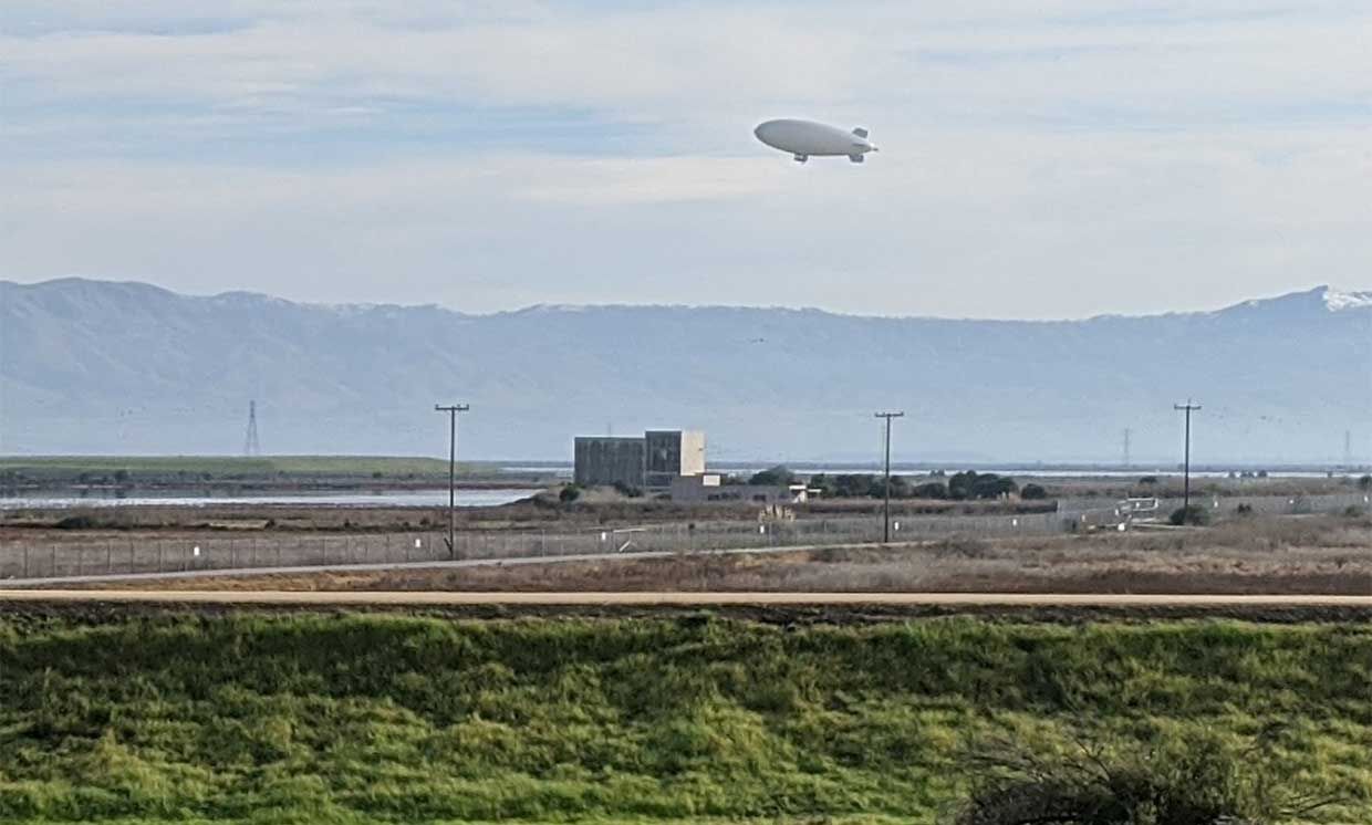 In January, LTA flew an older airship usually used for advertising at Moffett Field, likely testing flight systems