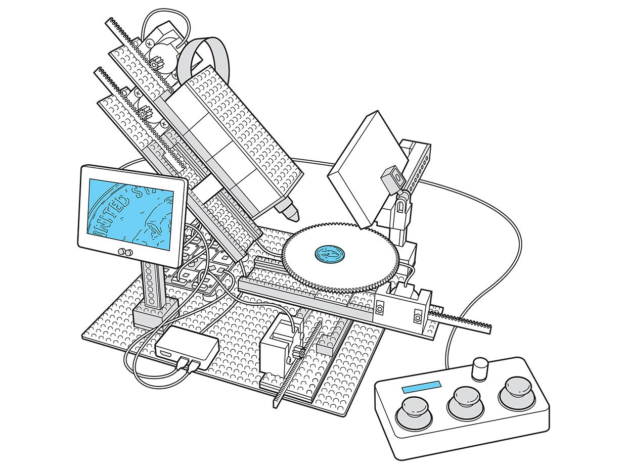 Illustration of the Lego microscope.
