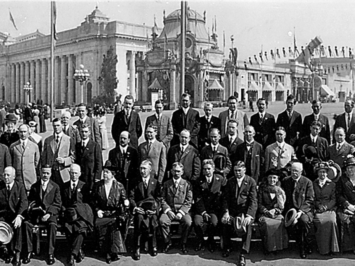 1915 photo of a joint meeting of Institute of Radio Engineers with the American Institute of Electrical Engineers