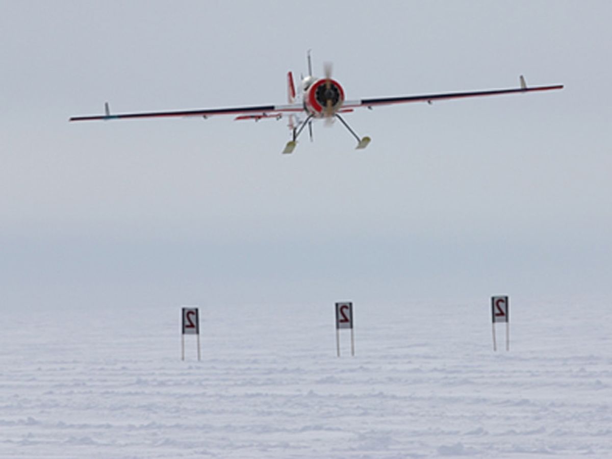37-kilogram unmanned aerial vehicle probes Antarctic glacial ice with radar