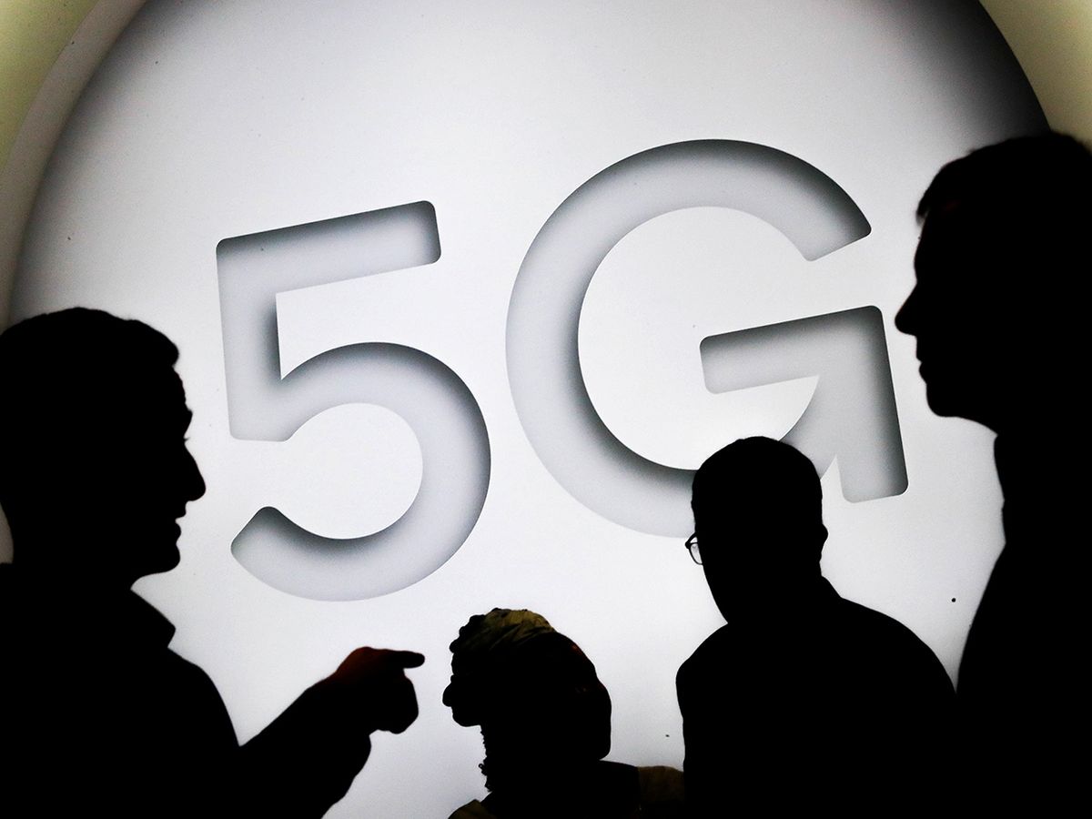 A 5G sign is seen at the Mobile World Congress in Barcelona, Spain February 28, 2018