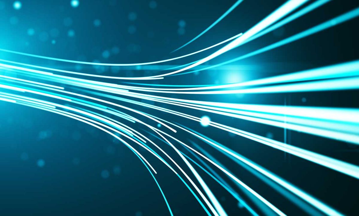 A conceptual illustration of high speed optical fiber
