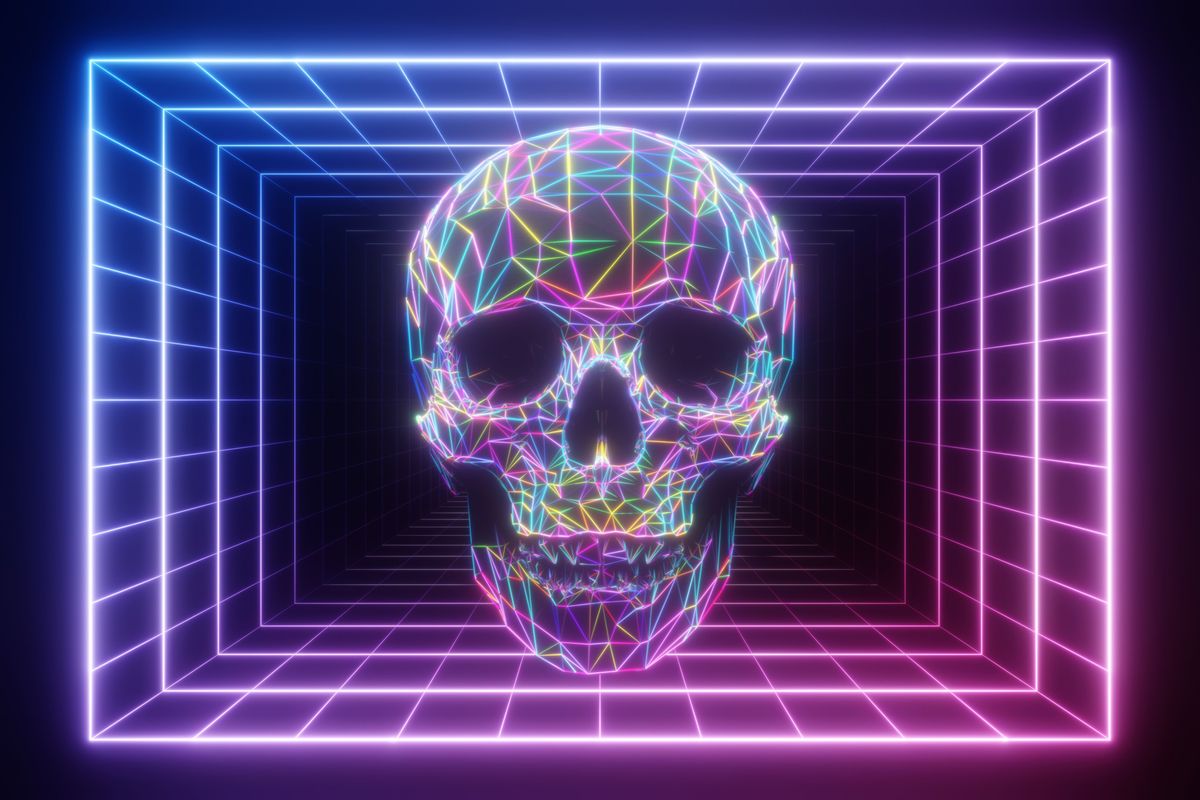a-glowing-skull-with-colorful-connective