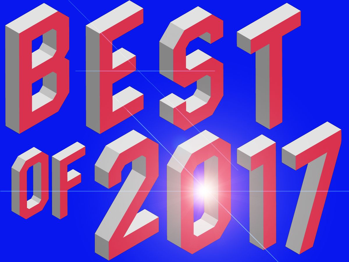 A graphic shows the phrase “Best of 2017” in red letters on a blue background.