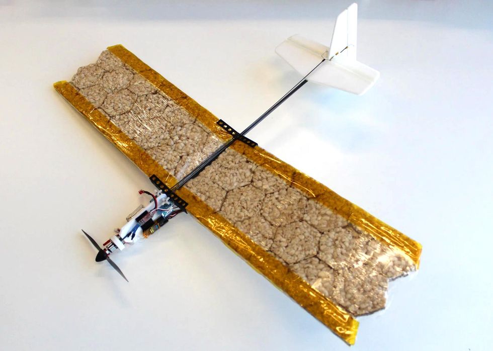 A laser cut rice caked based drone.