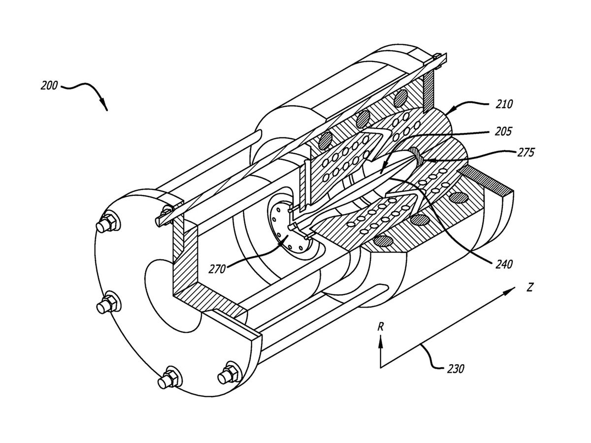A patent drawing of a new fusion reactor developed by Avalanche a Seattle based start-up.
