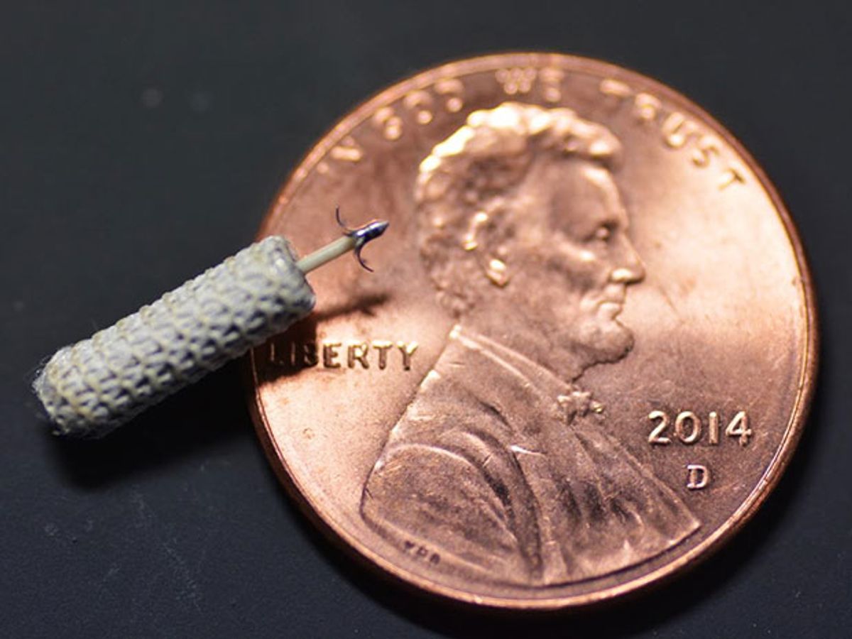 A penny compared to a WiSE ultrasound-powered heart-failure implant
