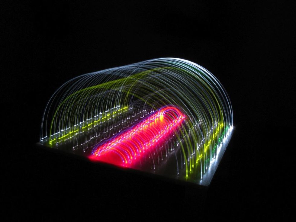 A phot of multicolor LEDs.