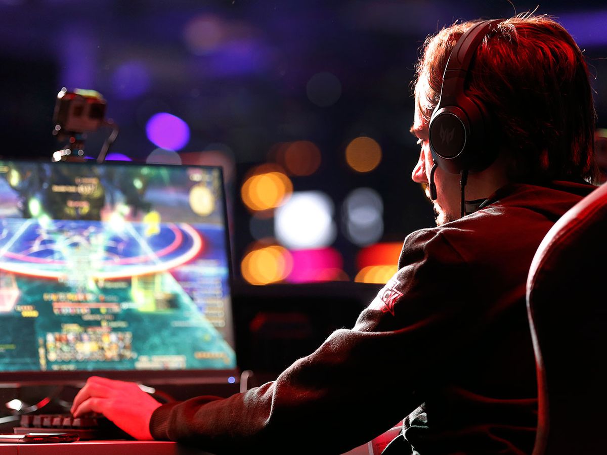 A player competes during an e-sport tournament during the 'Paris Games Week' on October 30, 2019 in Paris, France.