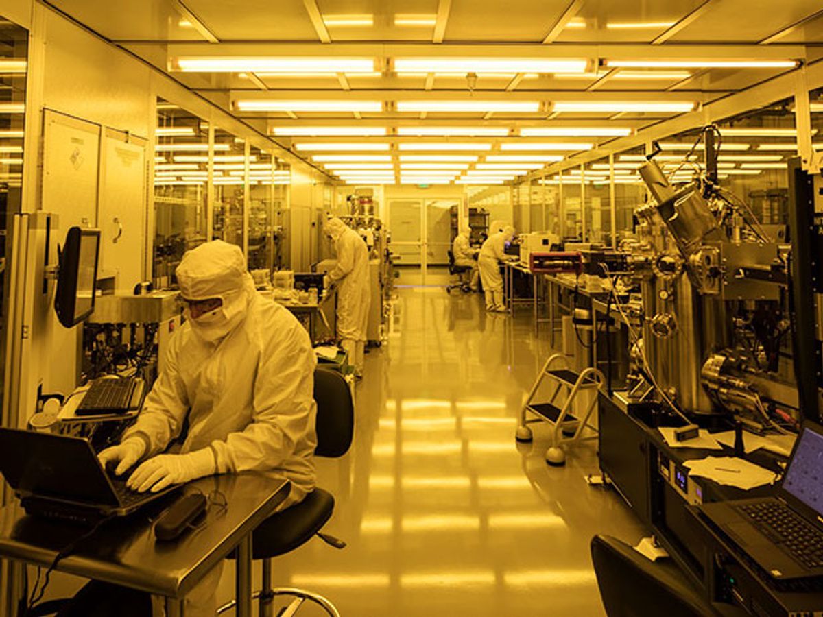 A view of Rigetti Computing's Fab-1 lab designed to rapidly create quantum computing chips.