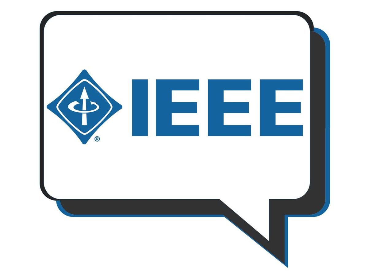A word bubble with the IEEE inside.