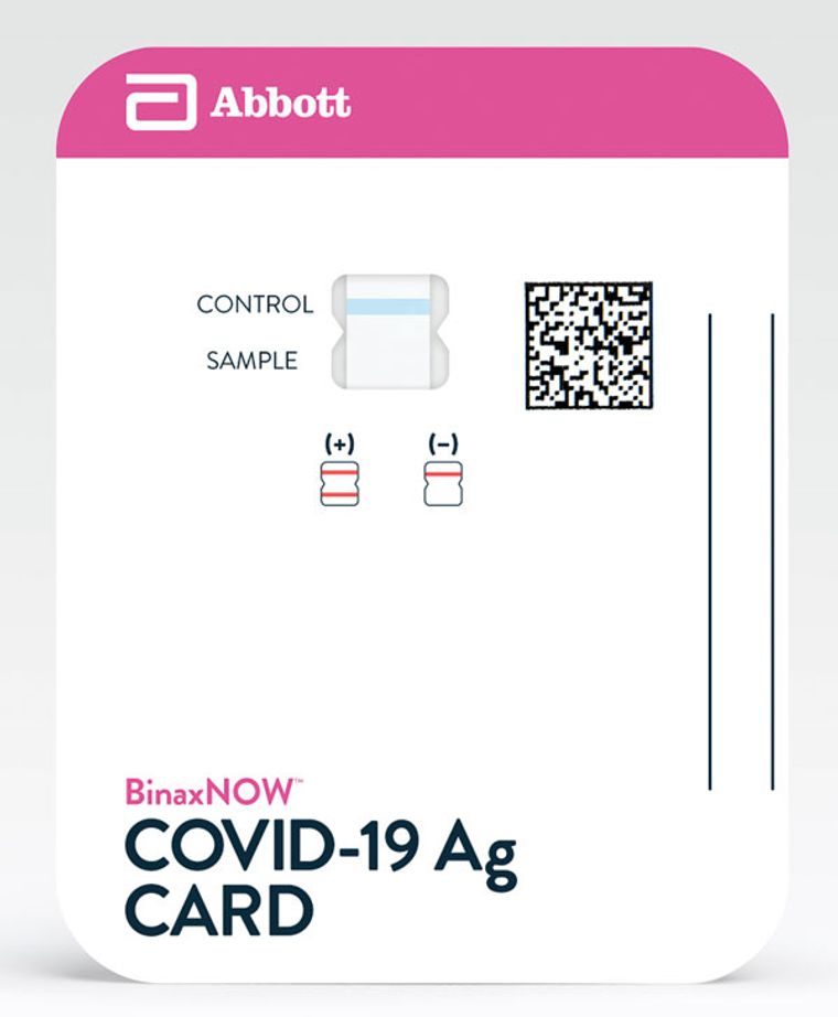 abbott laboratories u2019 new antigen based test is performed on a card that u2019s about the size of a credit card