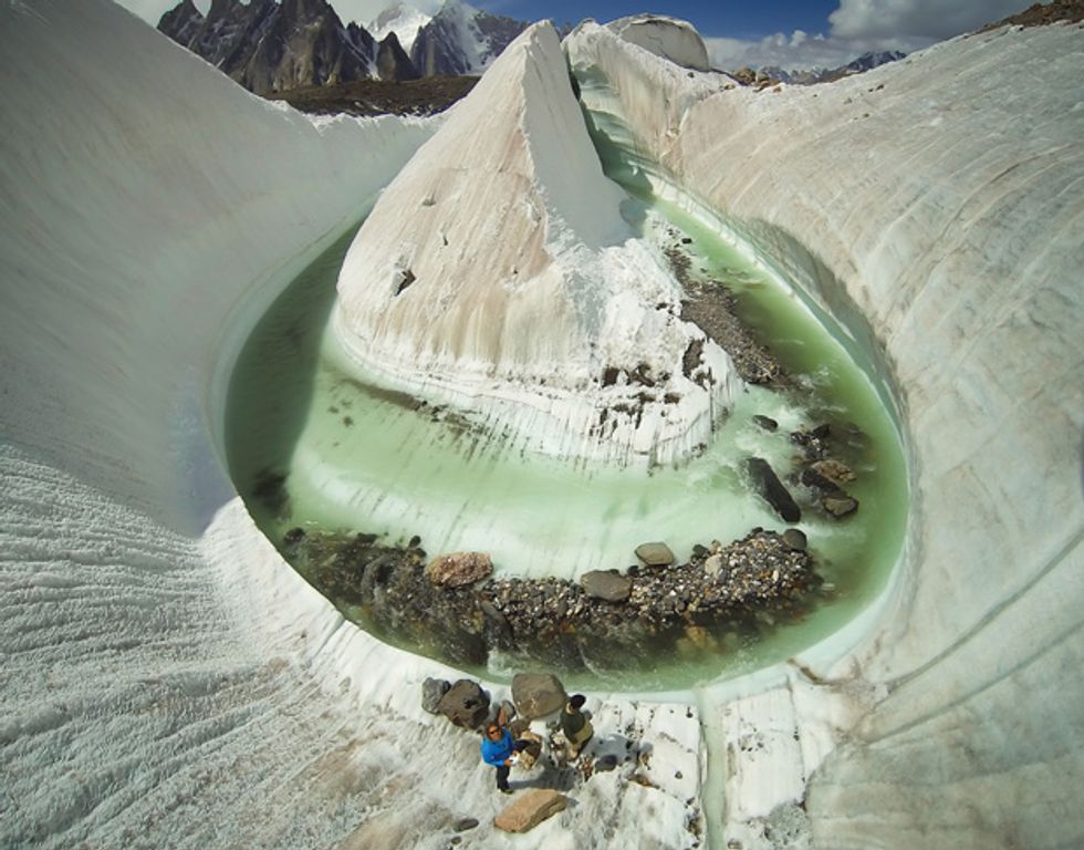 aerial platform of Pakistan's Baltoro Glacier