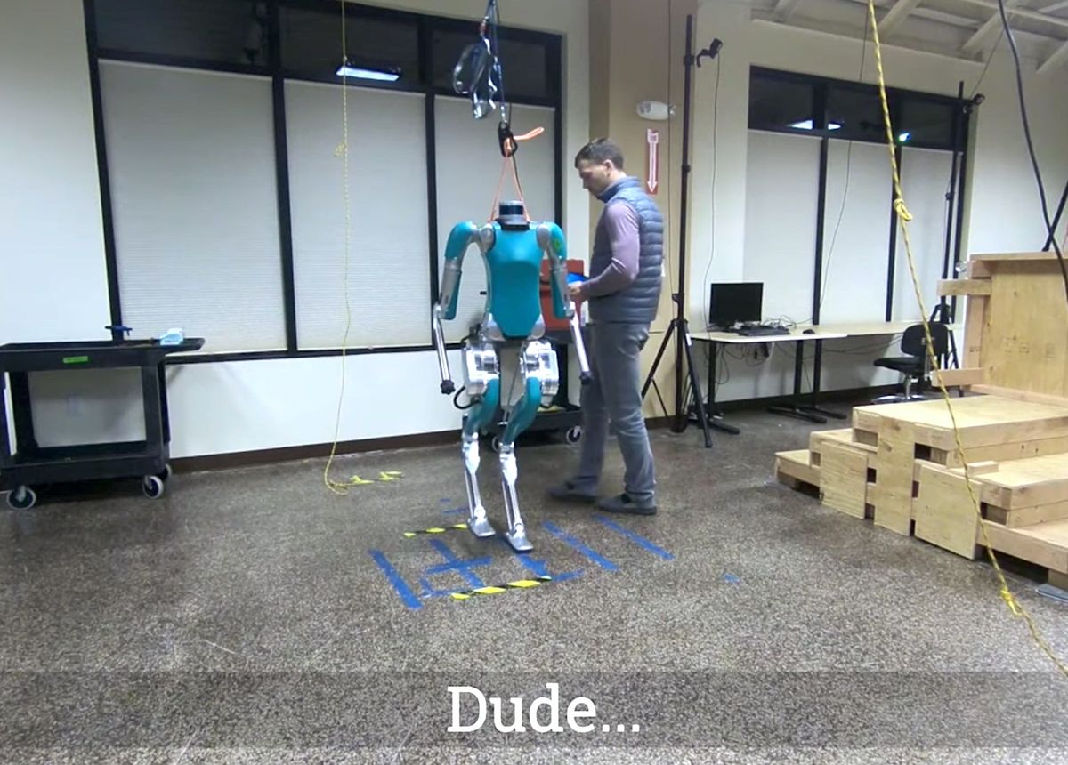 Agility Robotics Digit humanoid robot learning about personal space