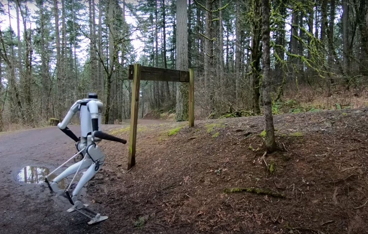 Agility Robotics's Digit goes for a hike in Oregon.