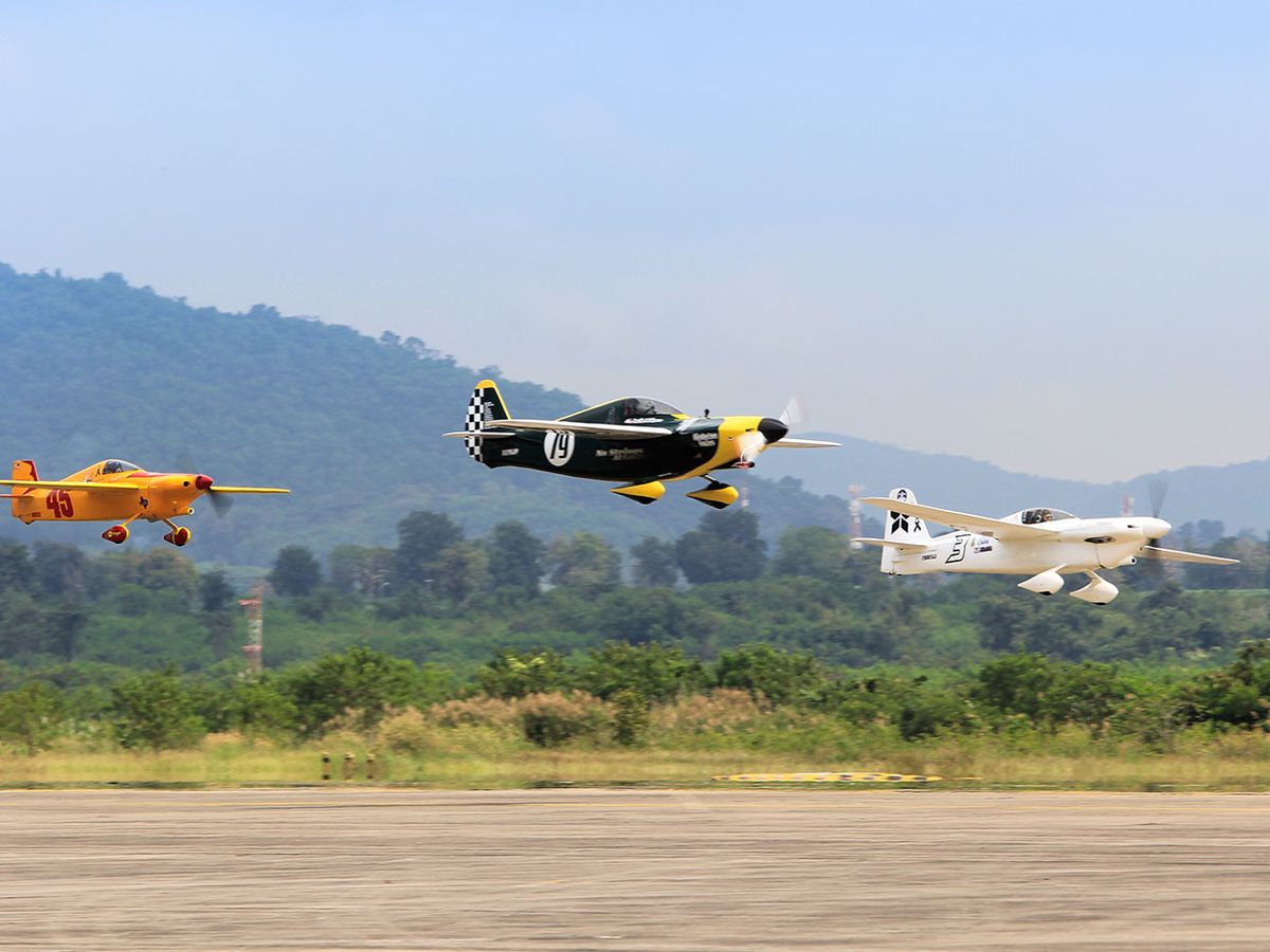 Air Race 1 pilots compete at an event in Thailand.
