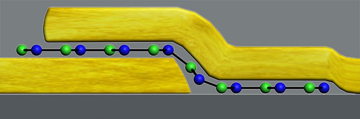 An atom-thin layer of hexagonal boron nitride sandwiched between gold electrodes acts as a swtich to route 5G and possibly higher frequencies.