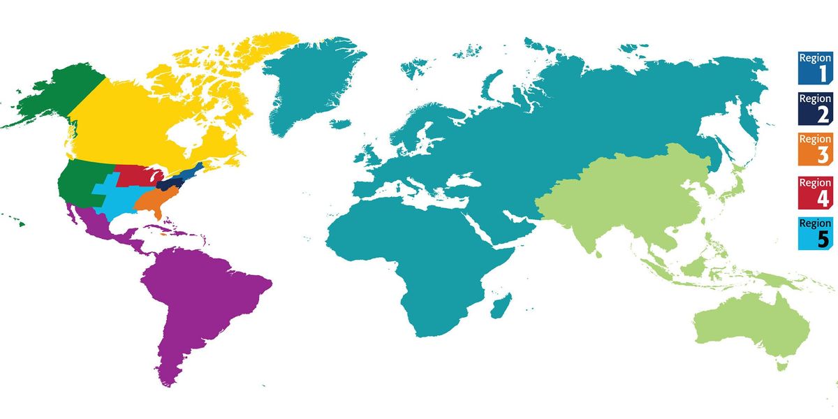 L’IEEE réaligne ses régions géographiques
