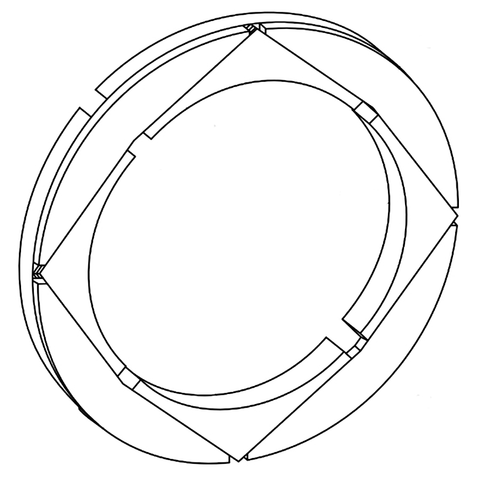 An illustration of the patented sealing design.