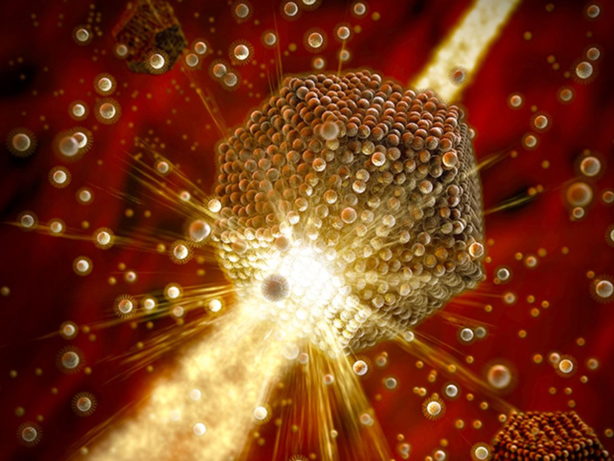 An illustration shows nanocrystals assembling into an ordered ‘superlattice’
