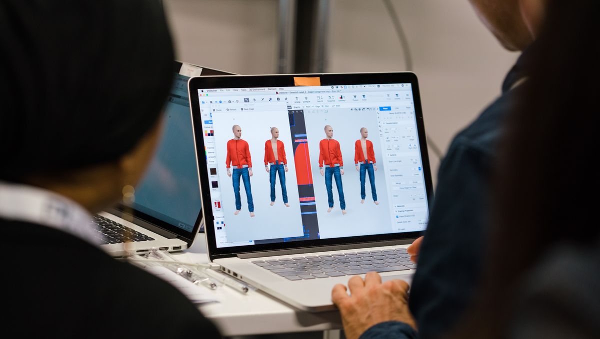 An image from a 3-D body scanner, which can take detailed measurements of a body in seconds. Computer programs like this one can determine which clothes fit customers best, and even lets them see how they’ll look on them.