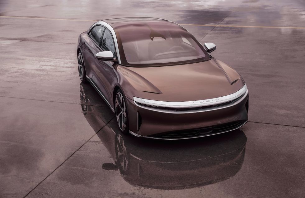 An image of a Lucid  Air electric vehicle.