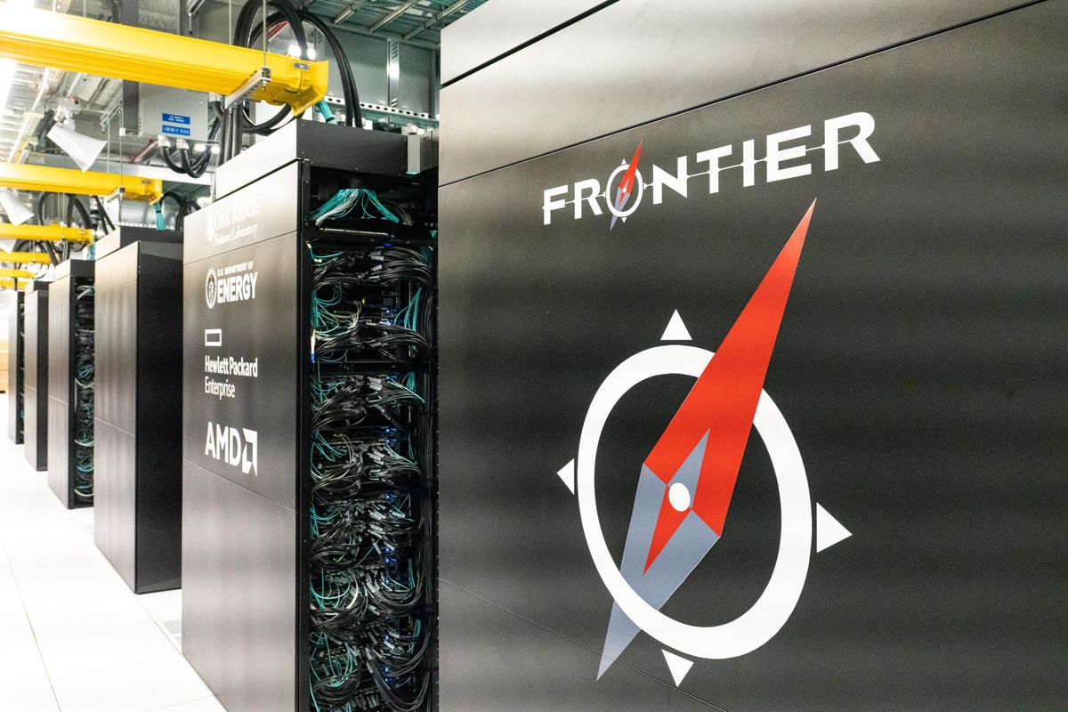 An image of Frontier, the worlds first exascale supercomputer at Oak Ridge National Laboratory in Tennessee, U.S..