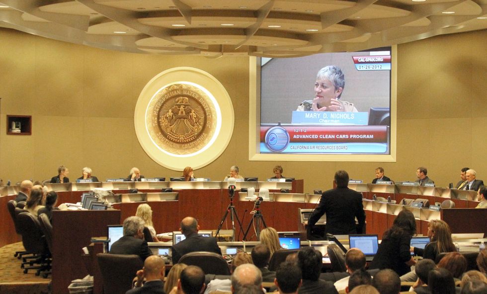 An image sowing a California Air Resources Board meeting back in 2012.
