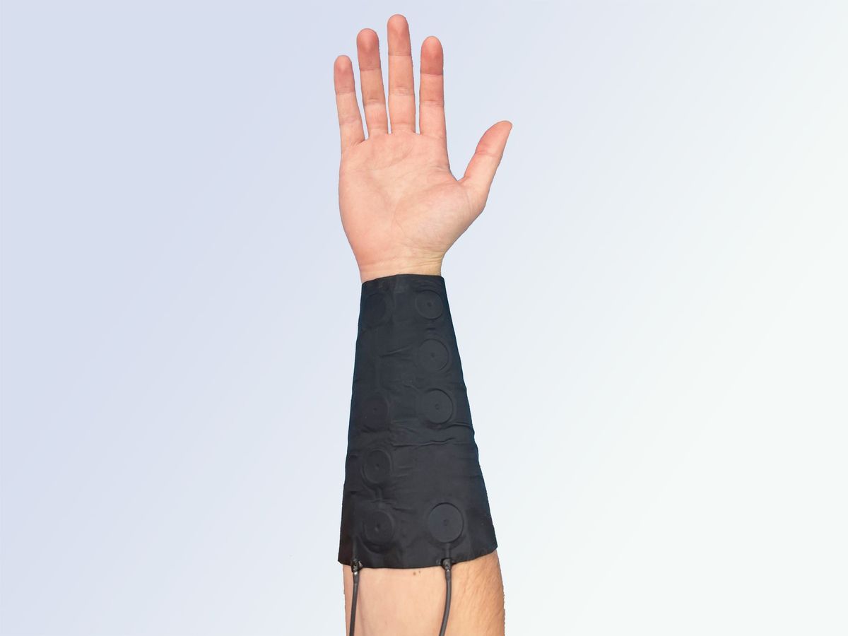 arm with black sleeve on forearm