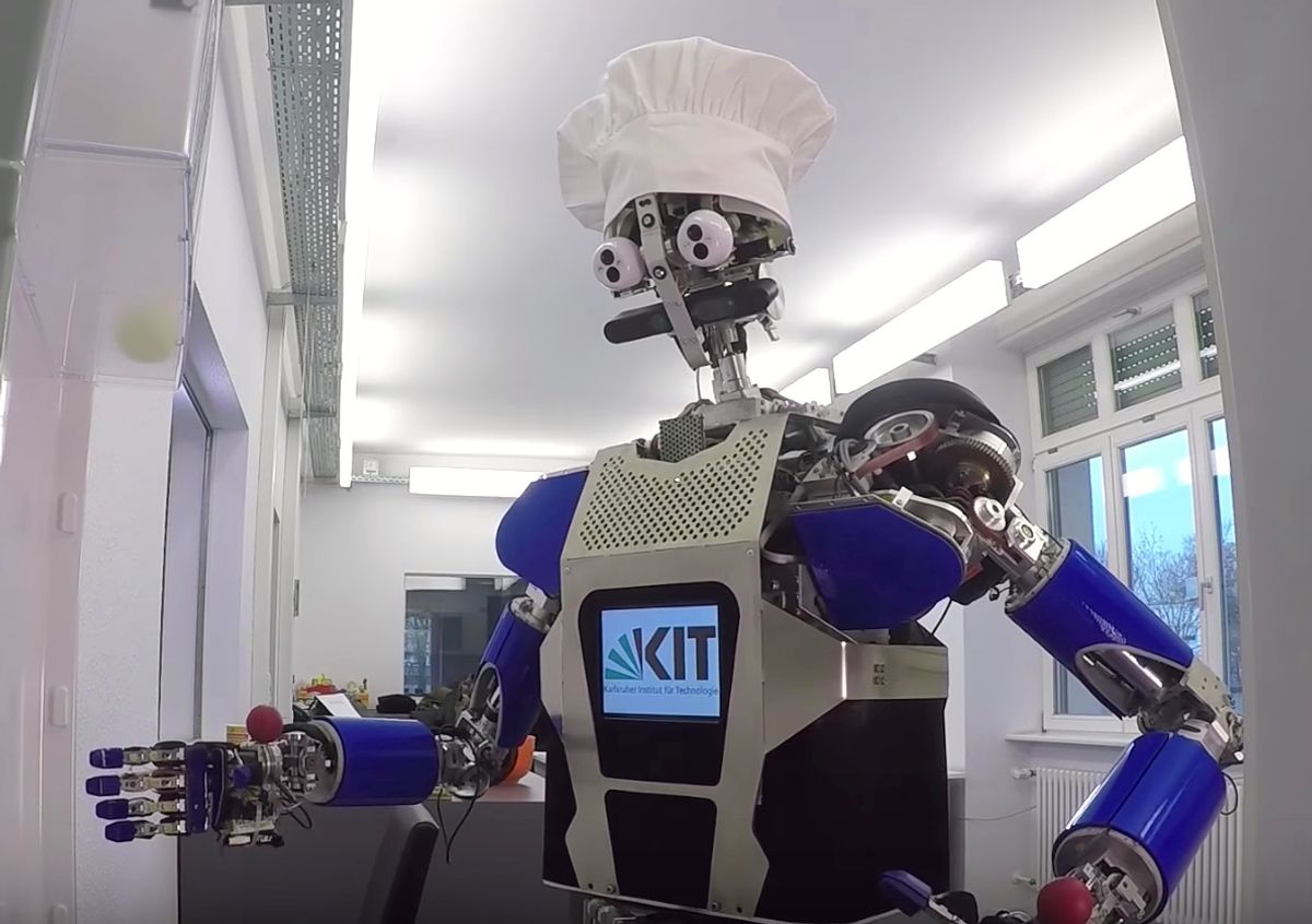 ARMAR-III humanoid robot preparing dinner