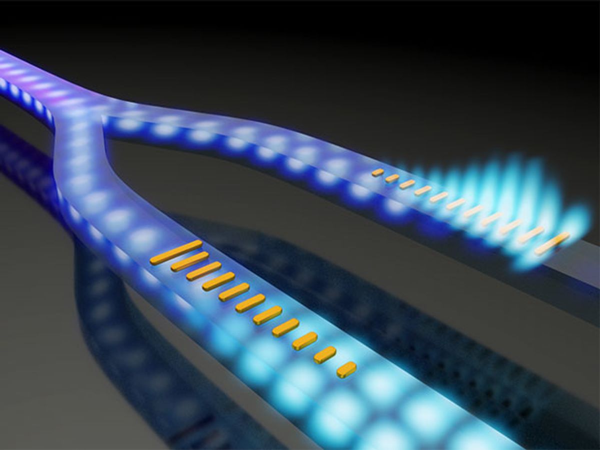 Artistic illustration of a photonic integrated device