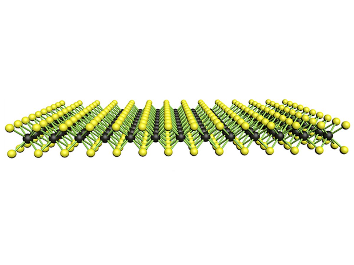 At just one atom thick, tungsten disulfide allows energy to switch off and on, but it also absorbs and emits light, which could find applications in optoelectronics, sensing, and flexible electronics.