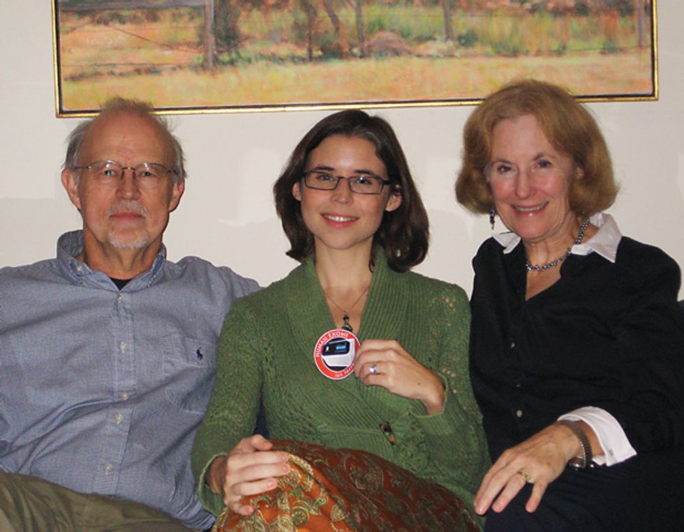Author Eliza Strickland and her parents