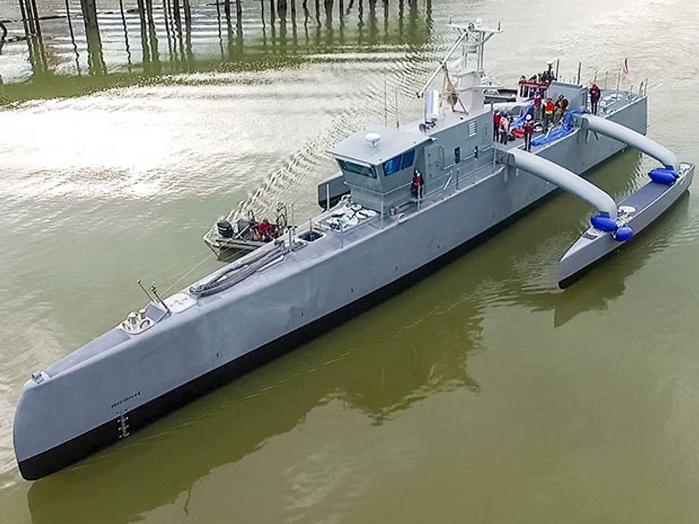 Autonomous weapons include the DARPA Sea Hunter submarine