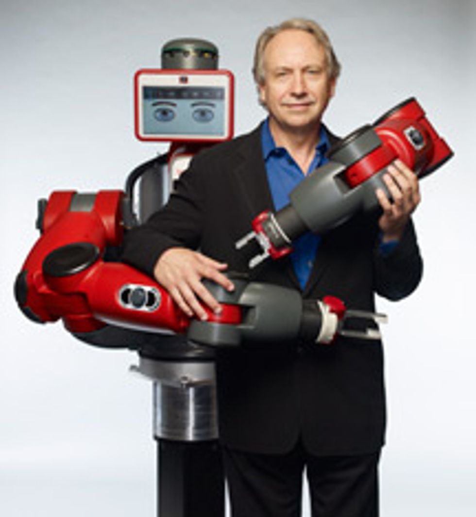 bad boy: Rodney Brooks, who has been called the \u201cbad boy of robotics,\u201d is back with another disruptive creation: a factory robot to help workers become more productive.