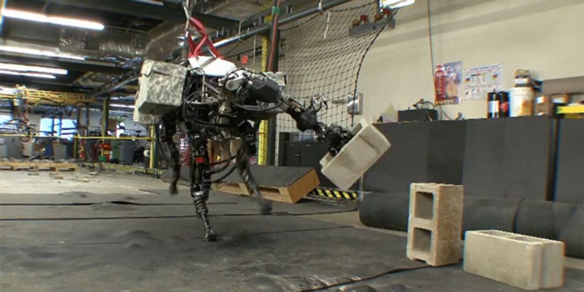 BigDog Throws Cinder Blocks with Huge Robotic Face-Arm