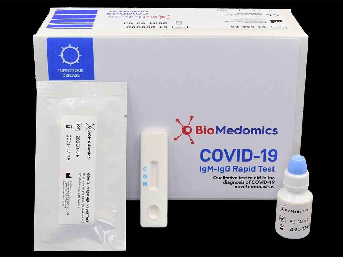 BioMedomics rapid COVID-19 testing system.