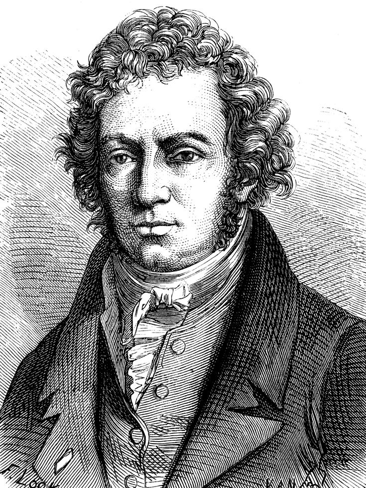 black and white drawing of a man in old-fashioned clothing