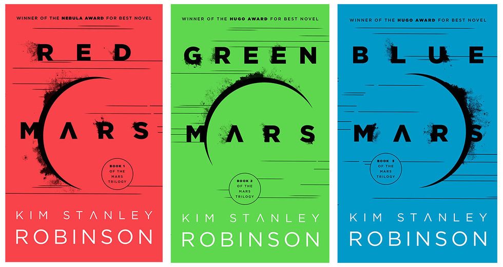 Book covers of the 'Mars Trilogy'