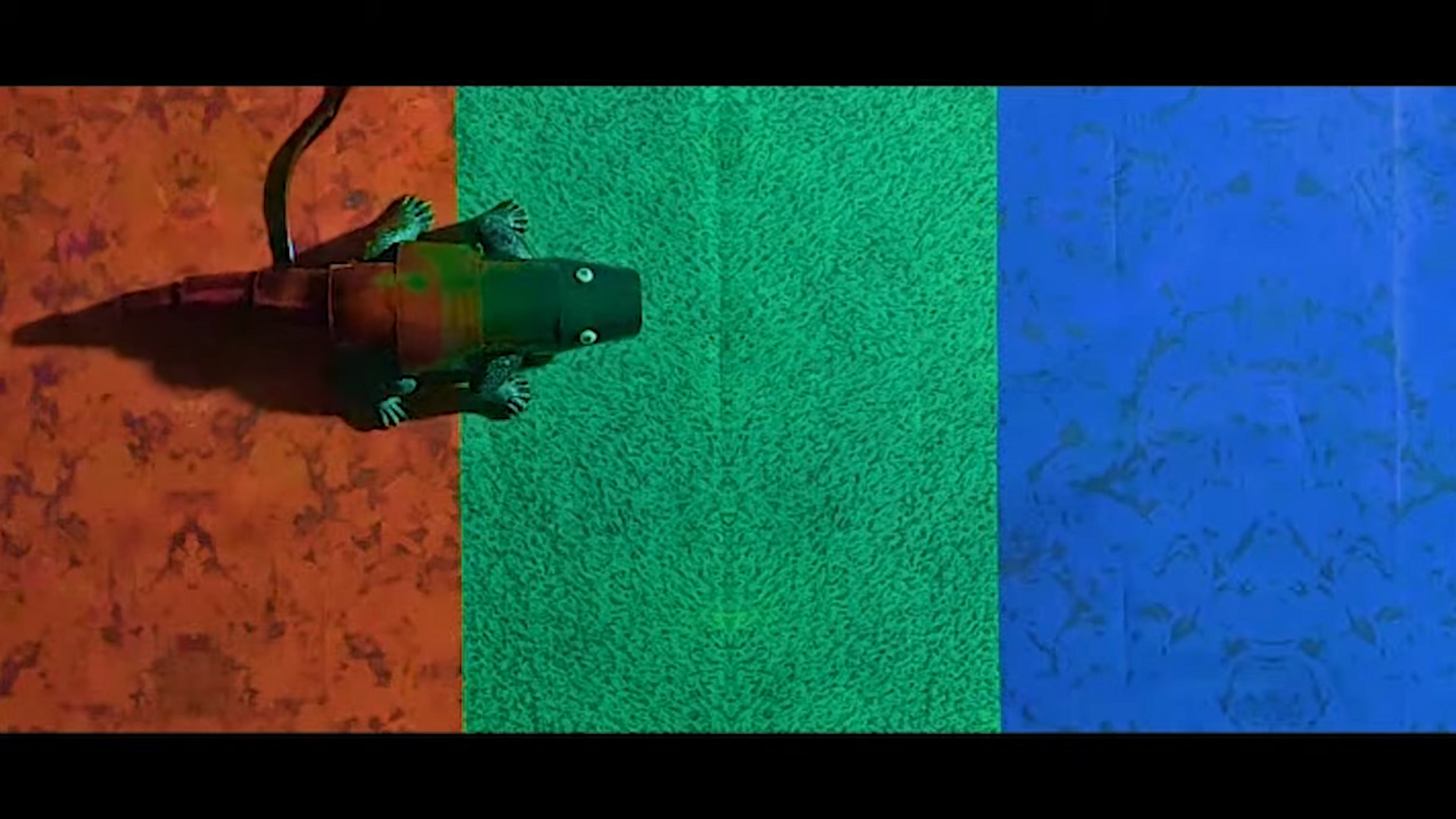 Chameleon robot walking and changing color