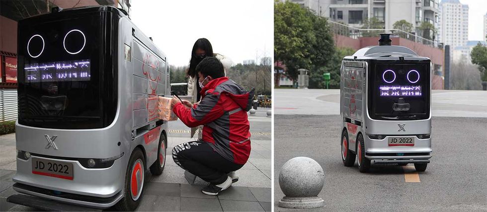 China\u2019s JD.com, one of the country\u2019s largest e-commerce companies, is using 20 robots to transport goods in Changsha, Hunan province