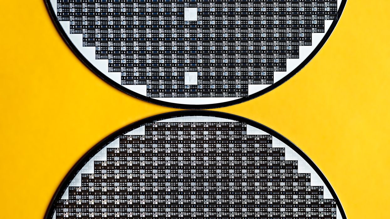 close-up-of-a-two-wafers-on-a-yellow-bac